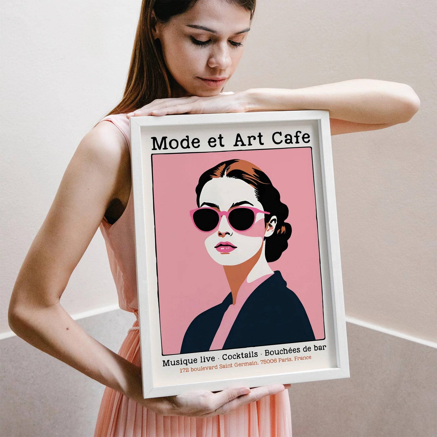 Parisian Fashion Cafe Retro Poster - HypeSheriff