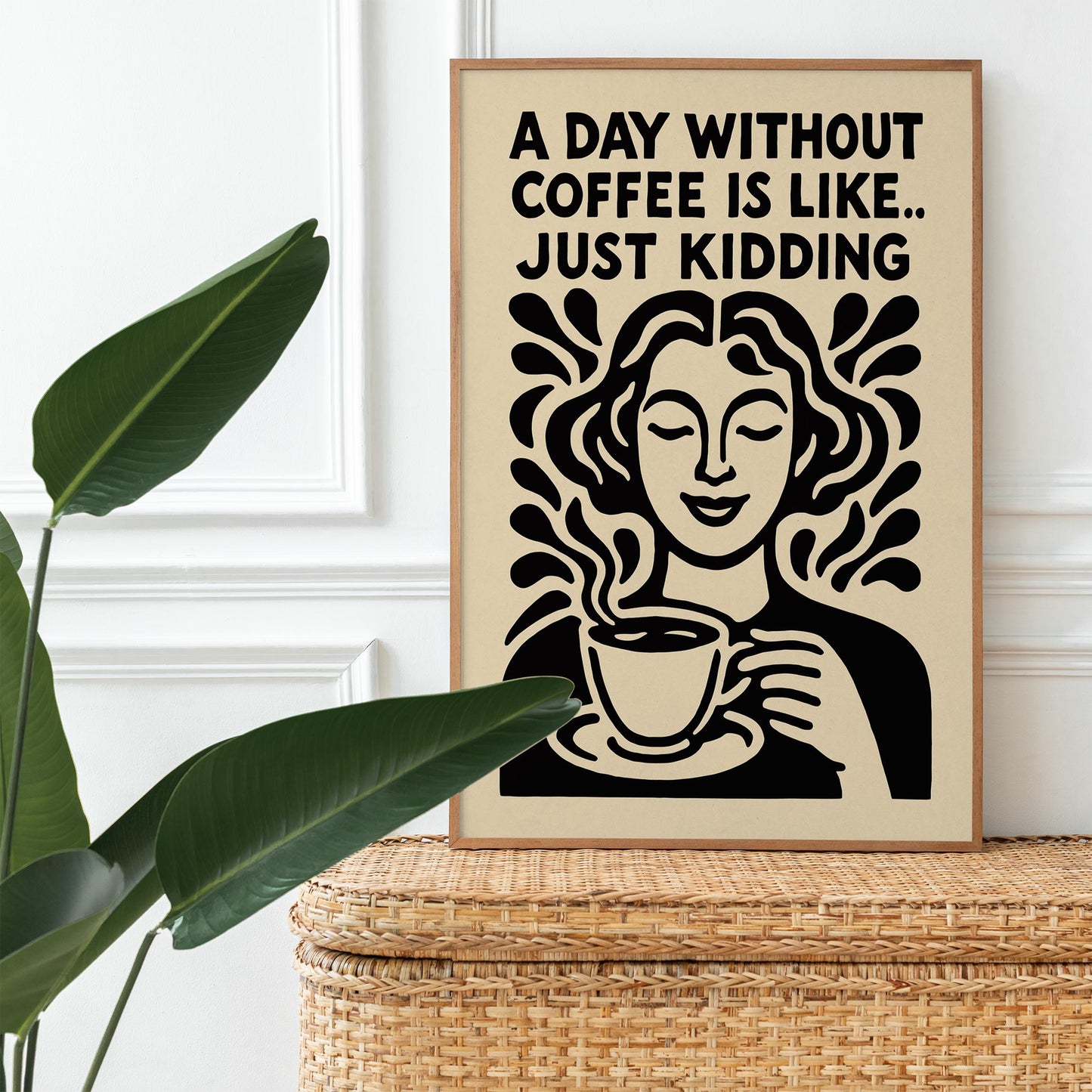 Coffee Quote Wall Art Print