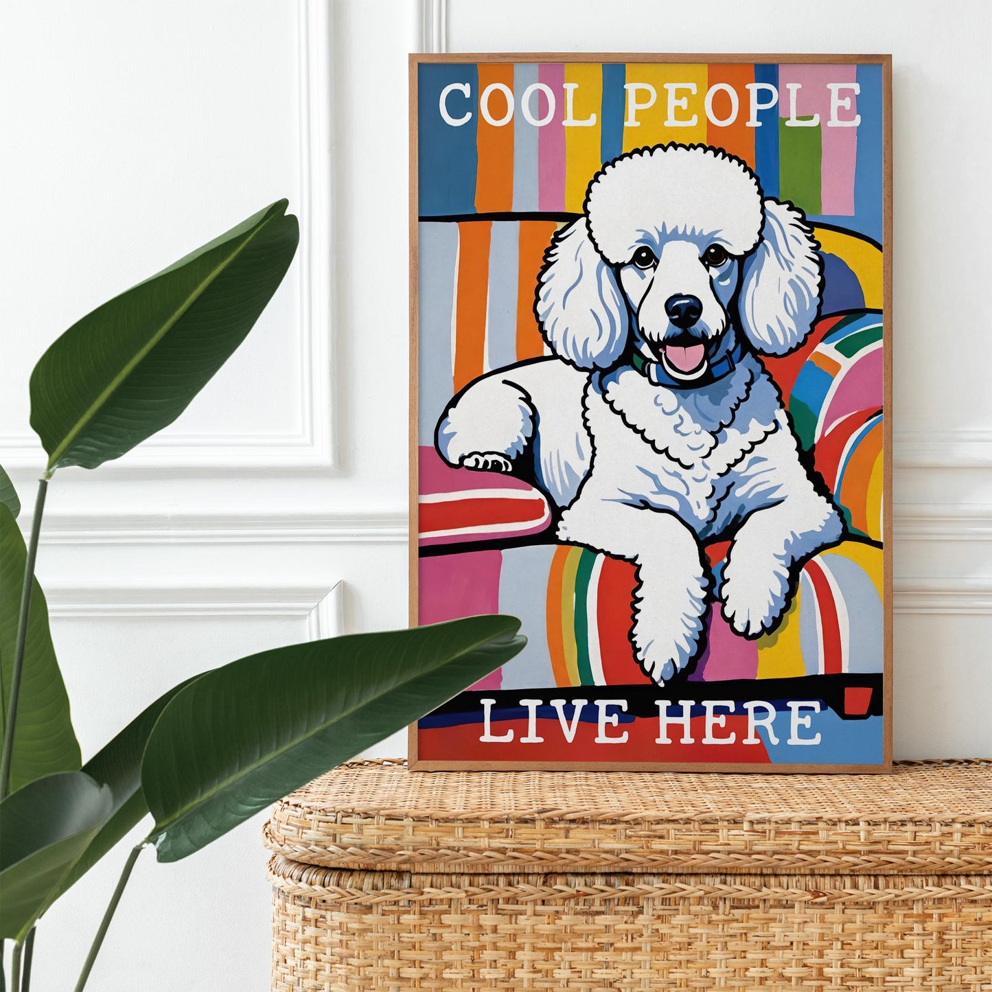 Cool People Live Here Poodle Wall Art