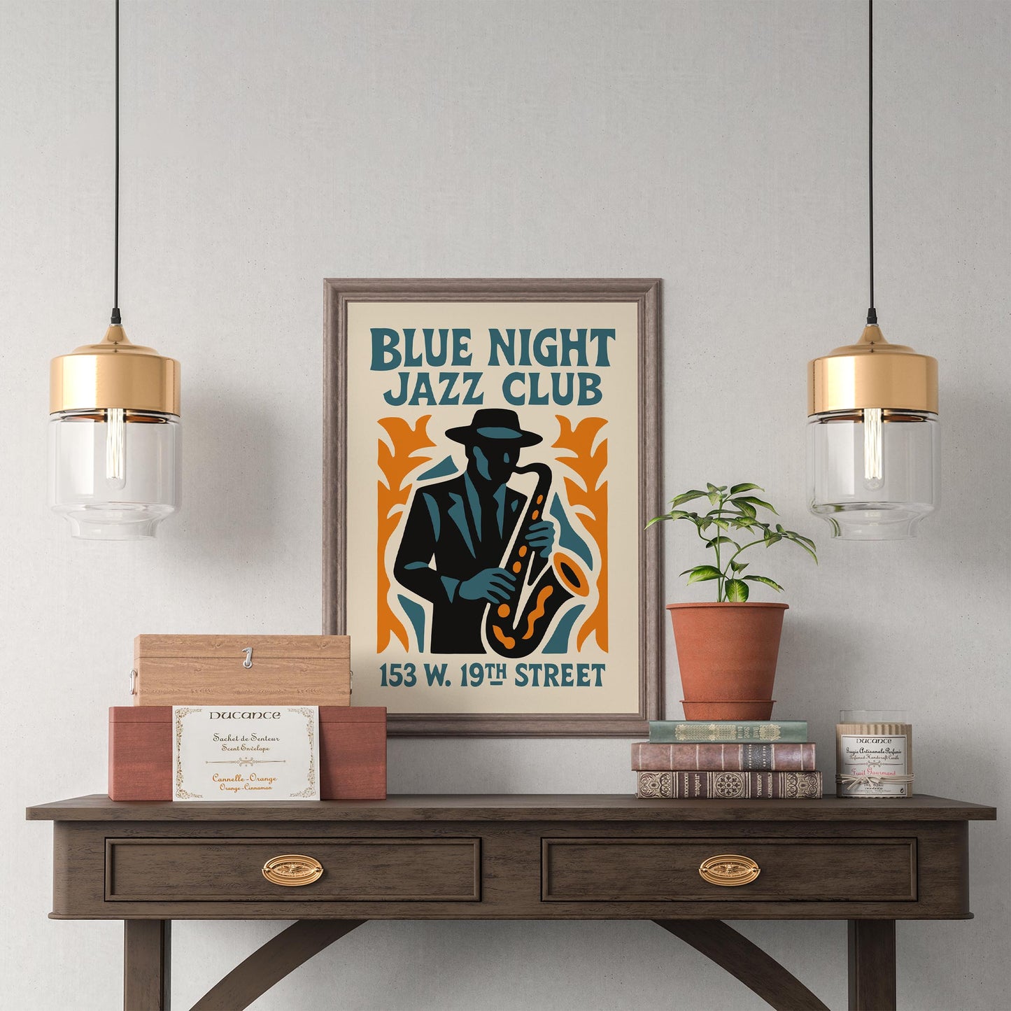 Blue Night Jazz Club Poster Print