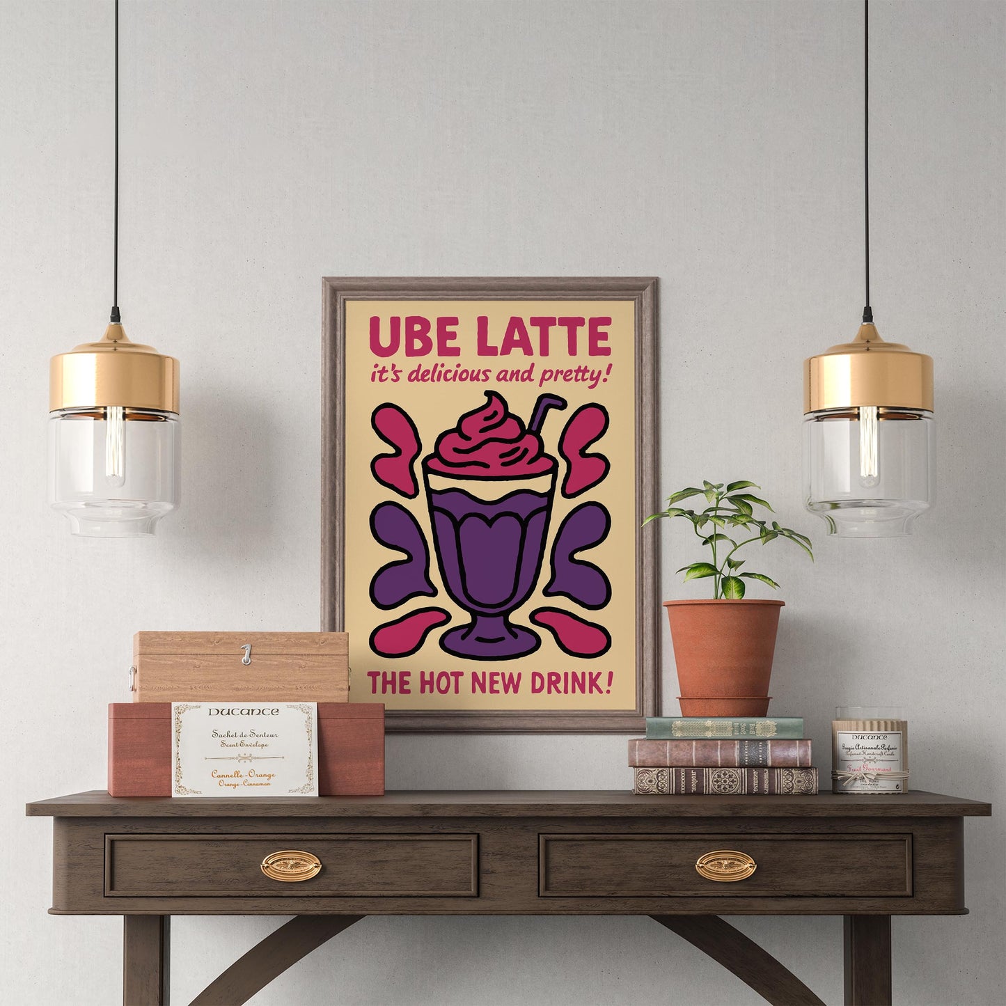 Ube Latte Poster Print