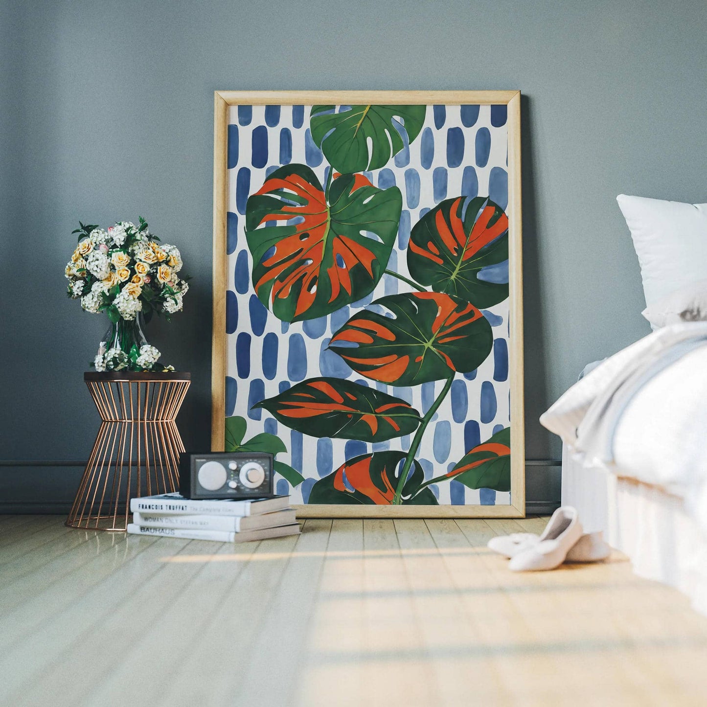Watercolor Monstera Art Poster Print