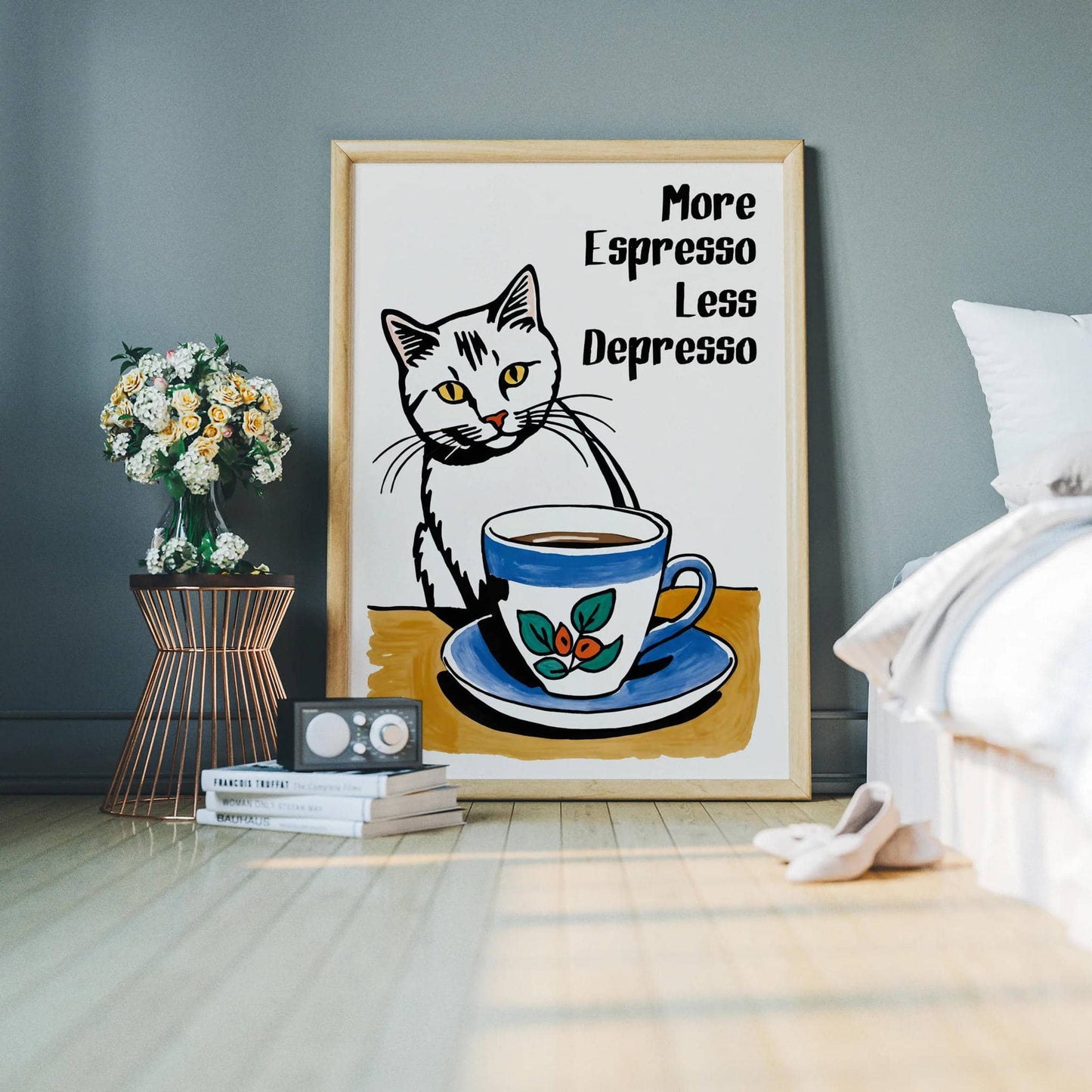 More Espresso Less Depresso Art Print