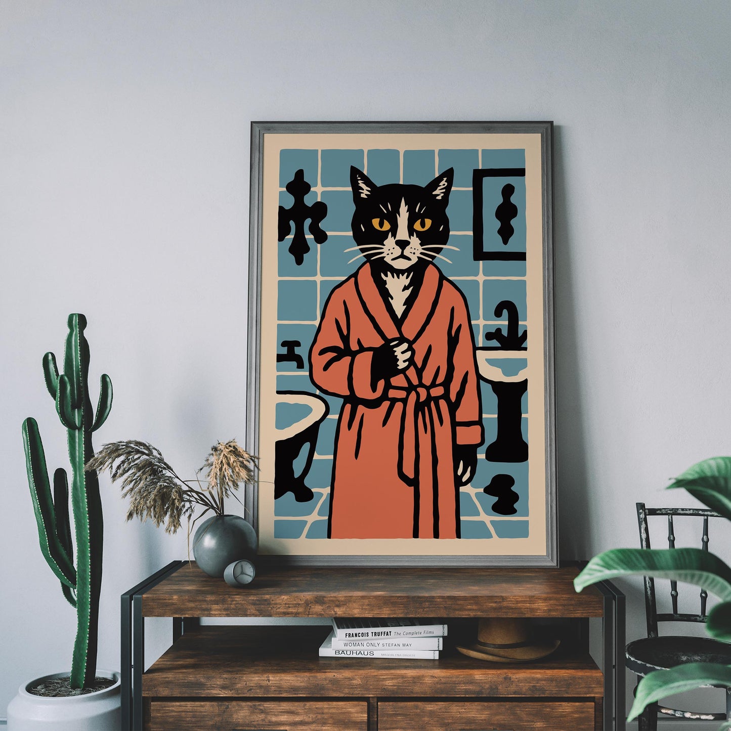 Bathroom Cat Wall Art