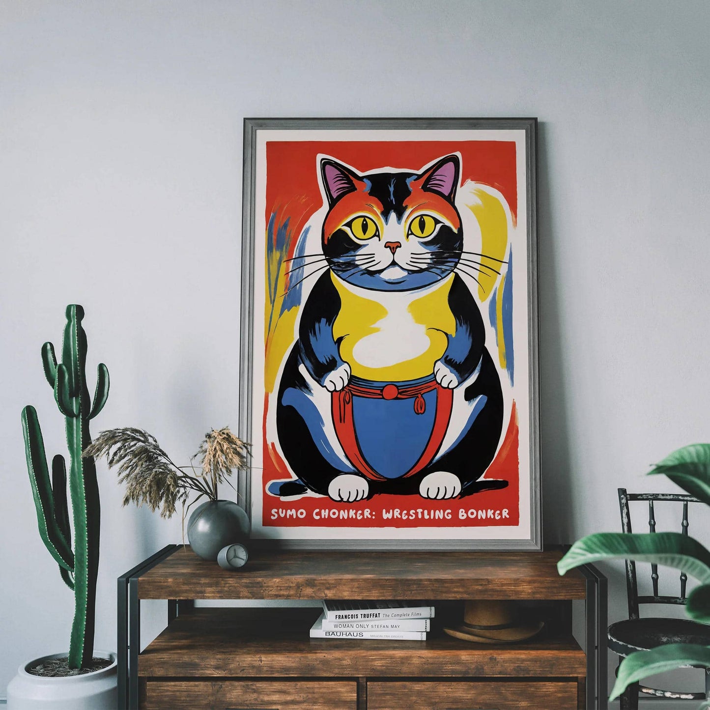 Japanese Sumo Cat Poster