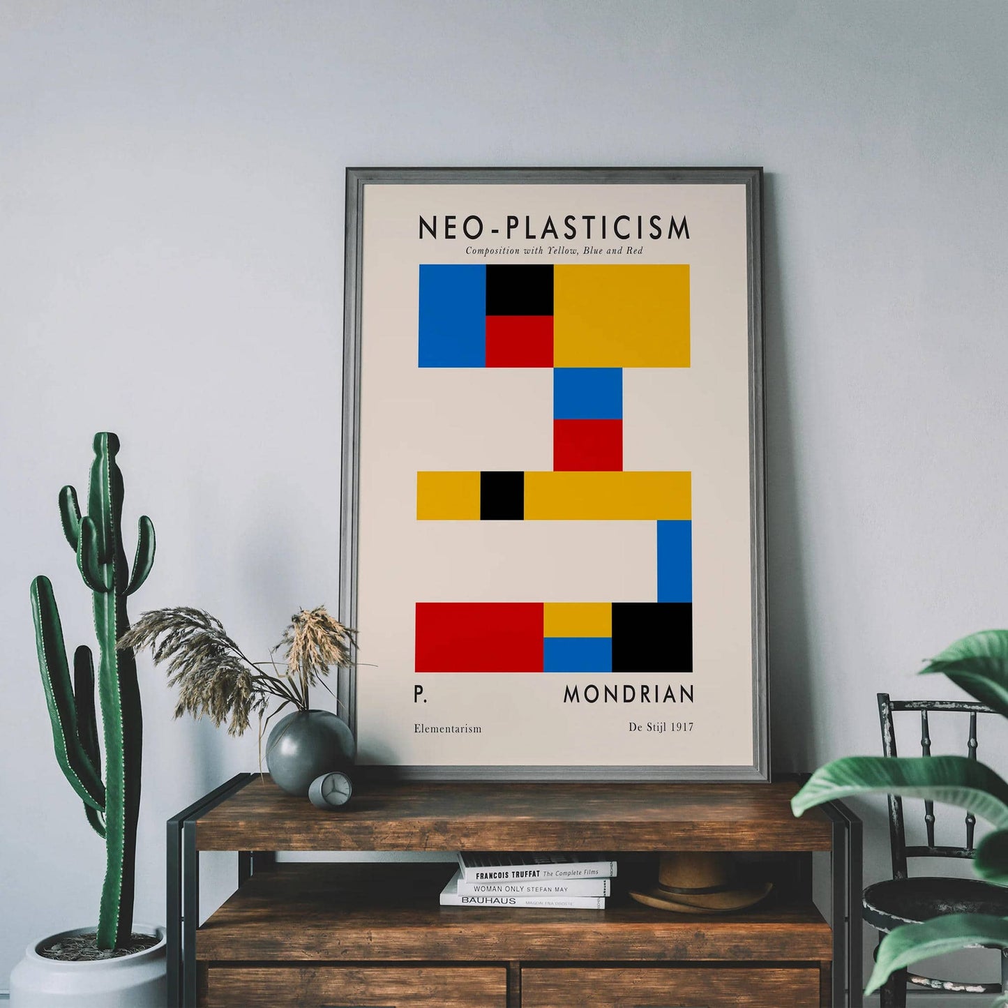 Mondrian Bauhaus Geometric Poster - HypeSheriff