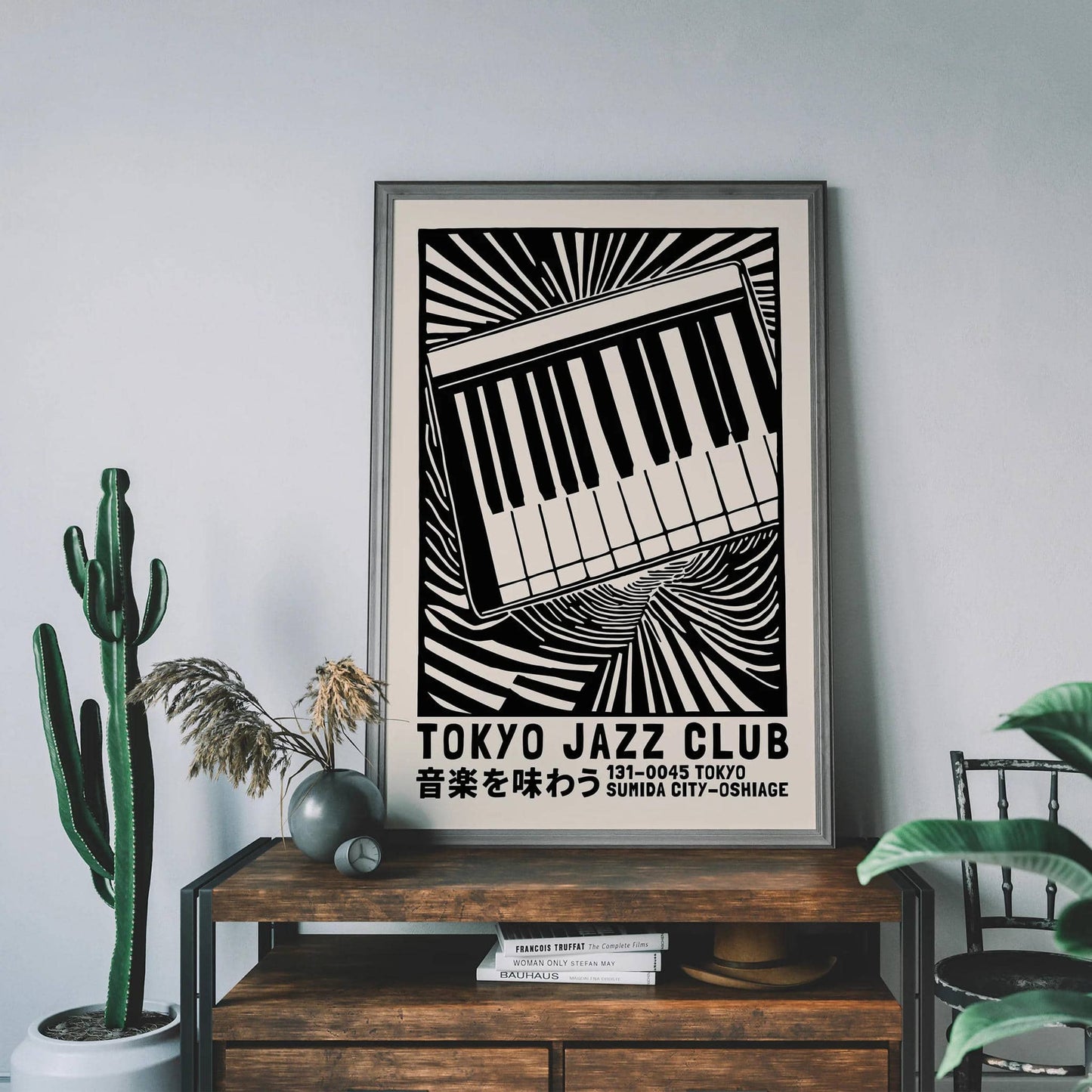 Tokyo Jazz Club B&W Poster