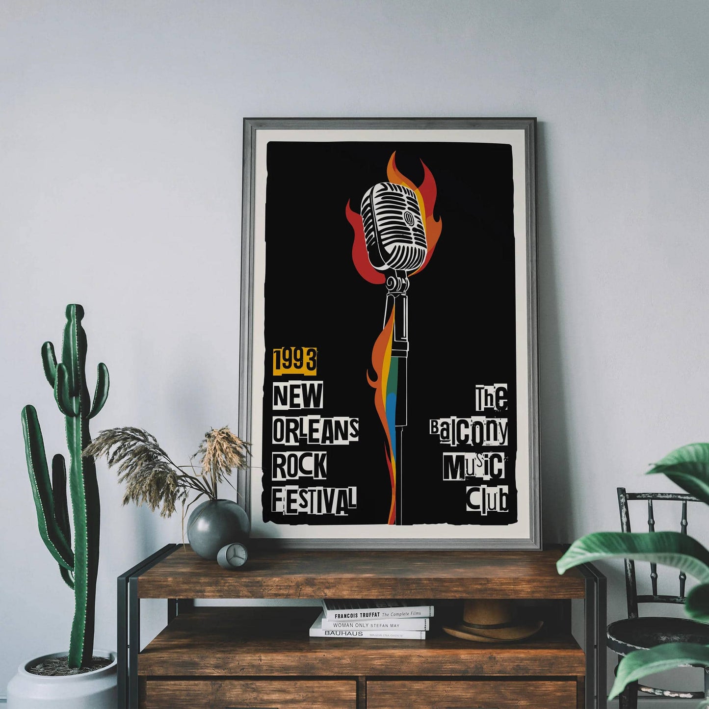 New Orleans 1993 Rock Festival Retro Poster