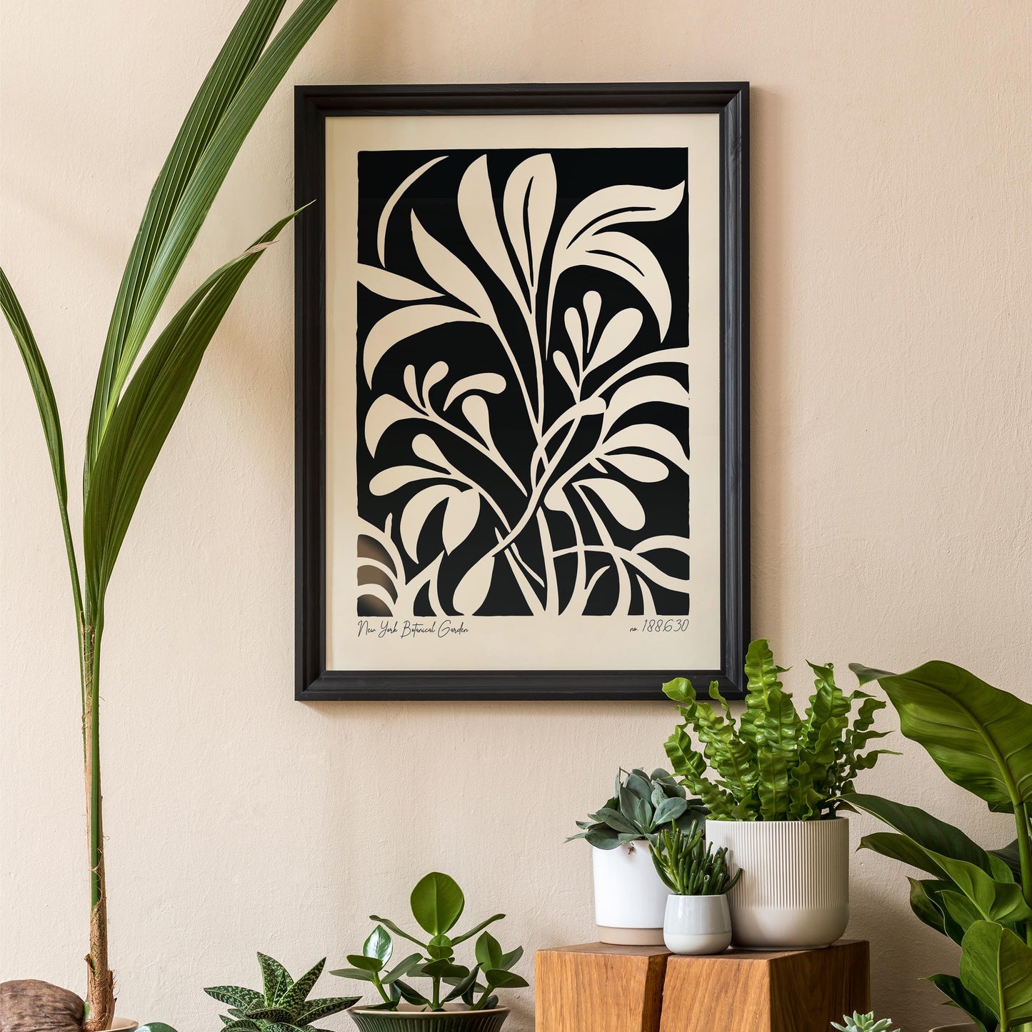Botanical Black and Cream Poster