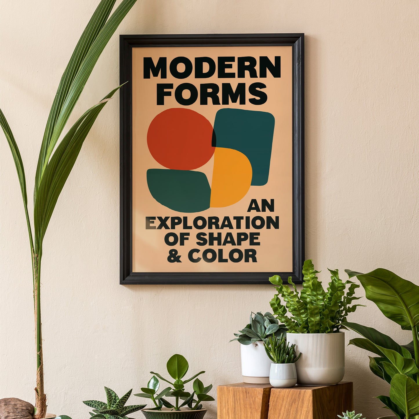 Modern Forms Abstract Shapes Poster