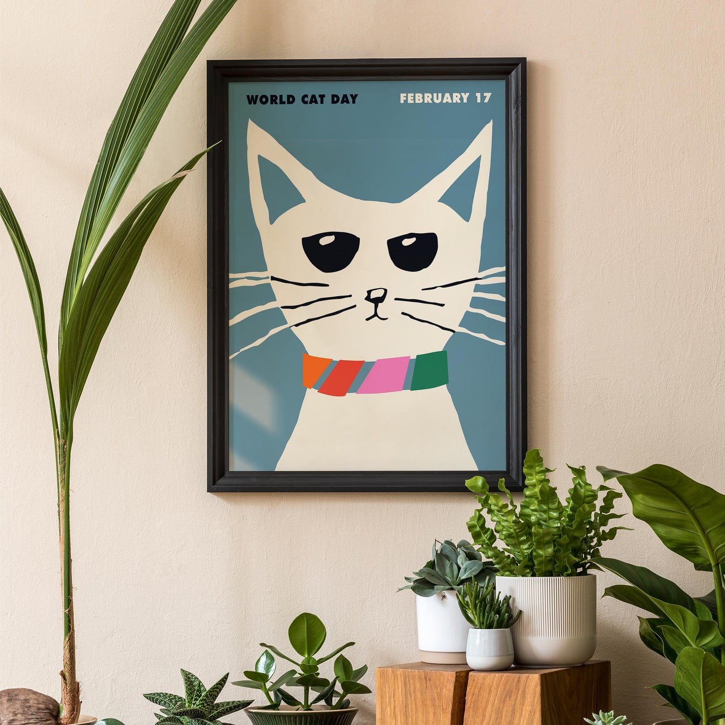 World Cat Day February 17 Wall Art Print