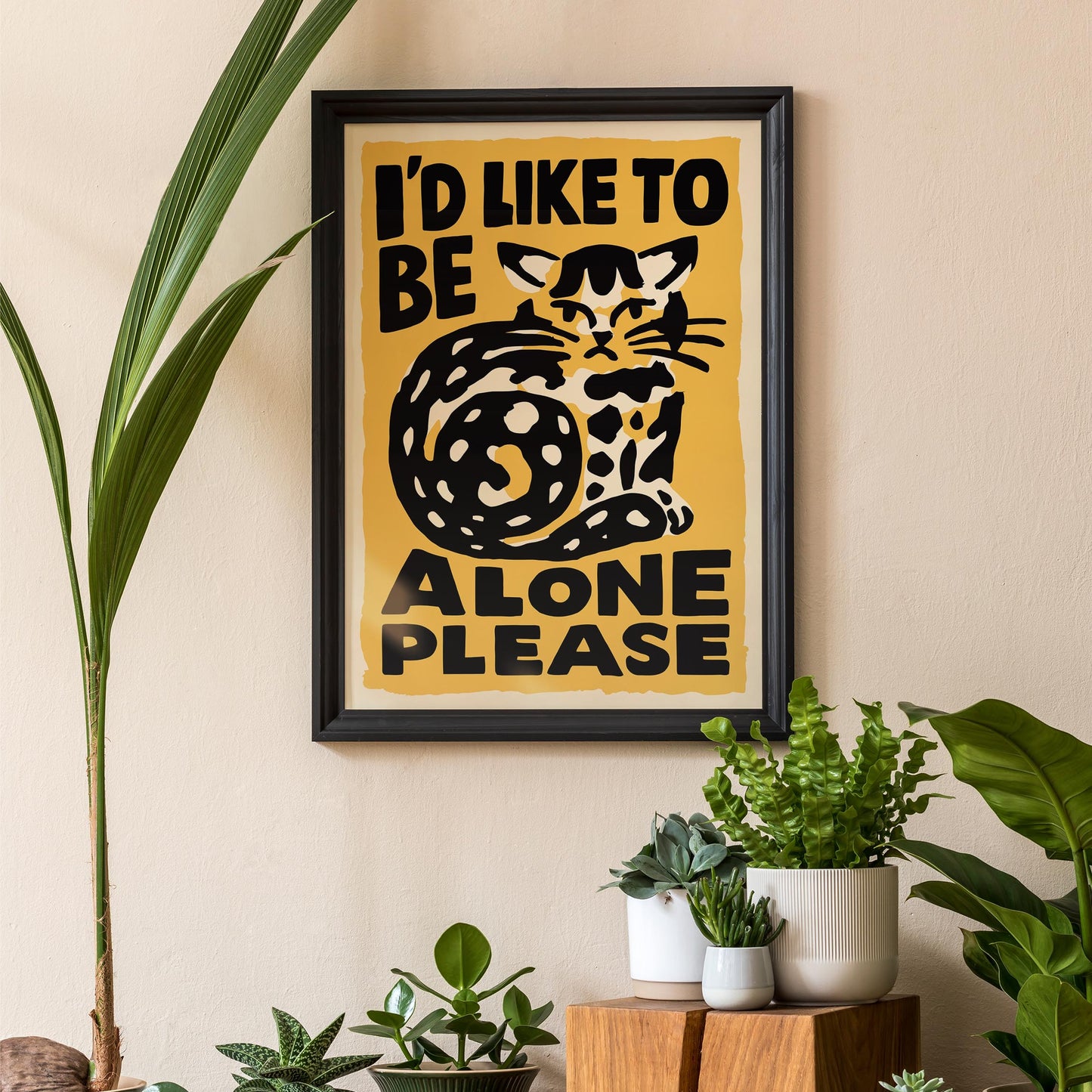Alone Please Cat Poster