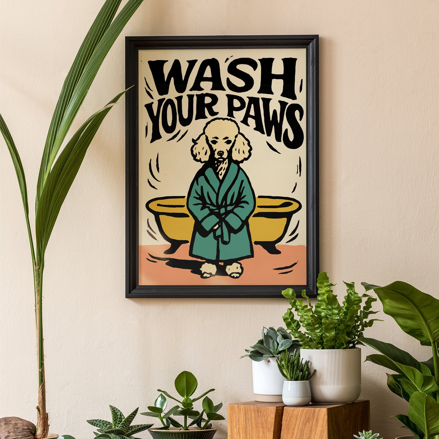 Wash Your Paws Dog Poster