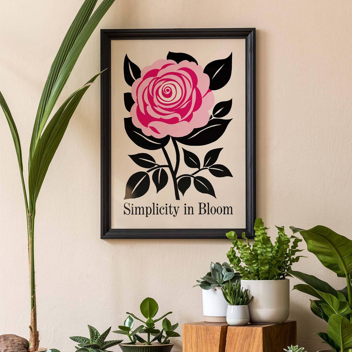 Simplicity in Bloom Elegant Rose Art Print