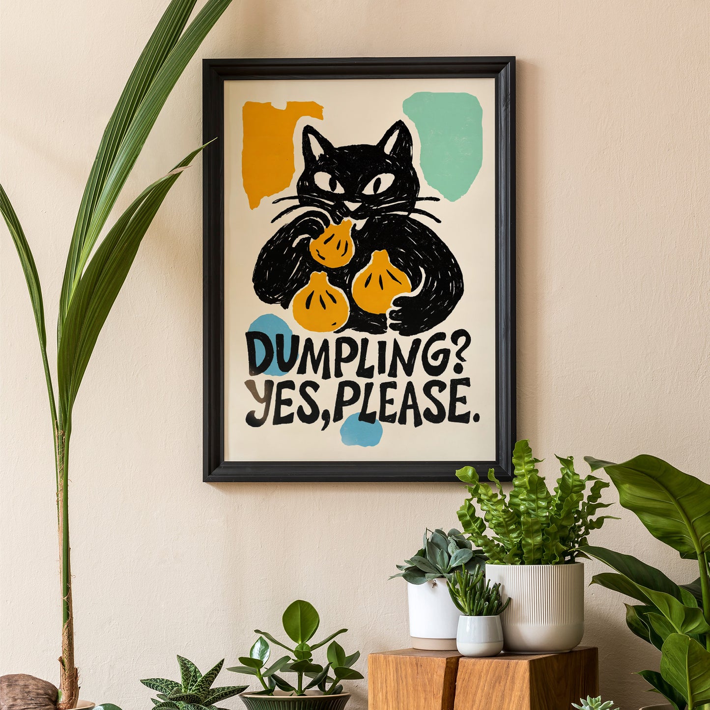 Dumpling Yes Please Cat Poster
