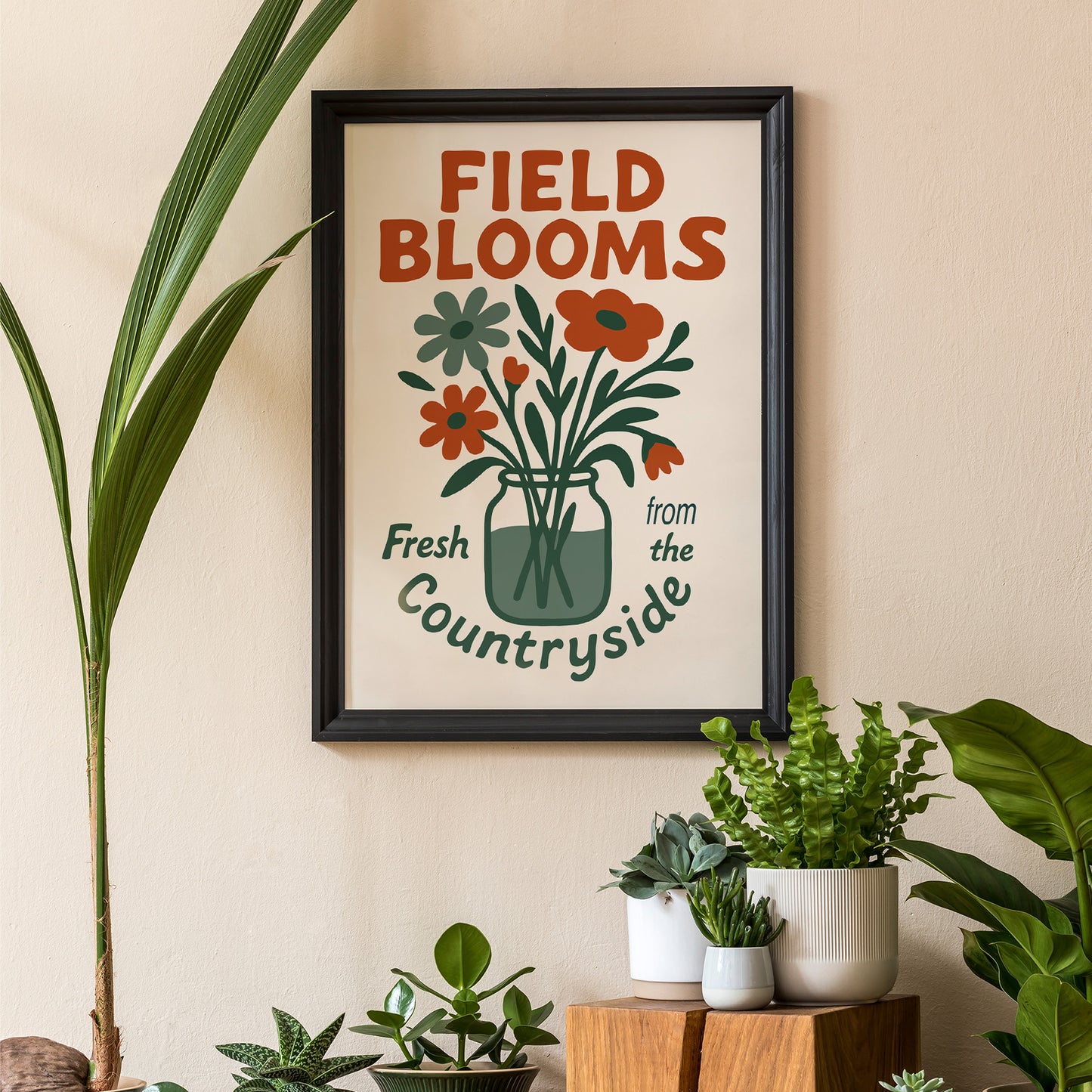 Field Blooms Country Flowers Poster