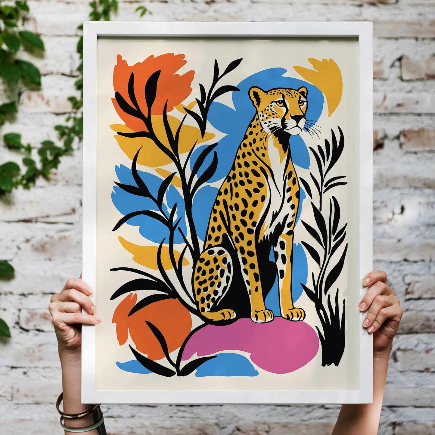 Colorful Cheetah Big Cat Poster - HypeSheriff