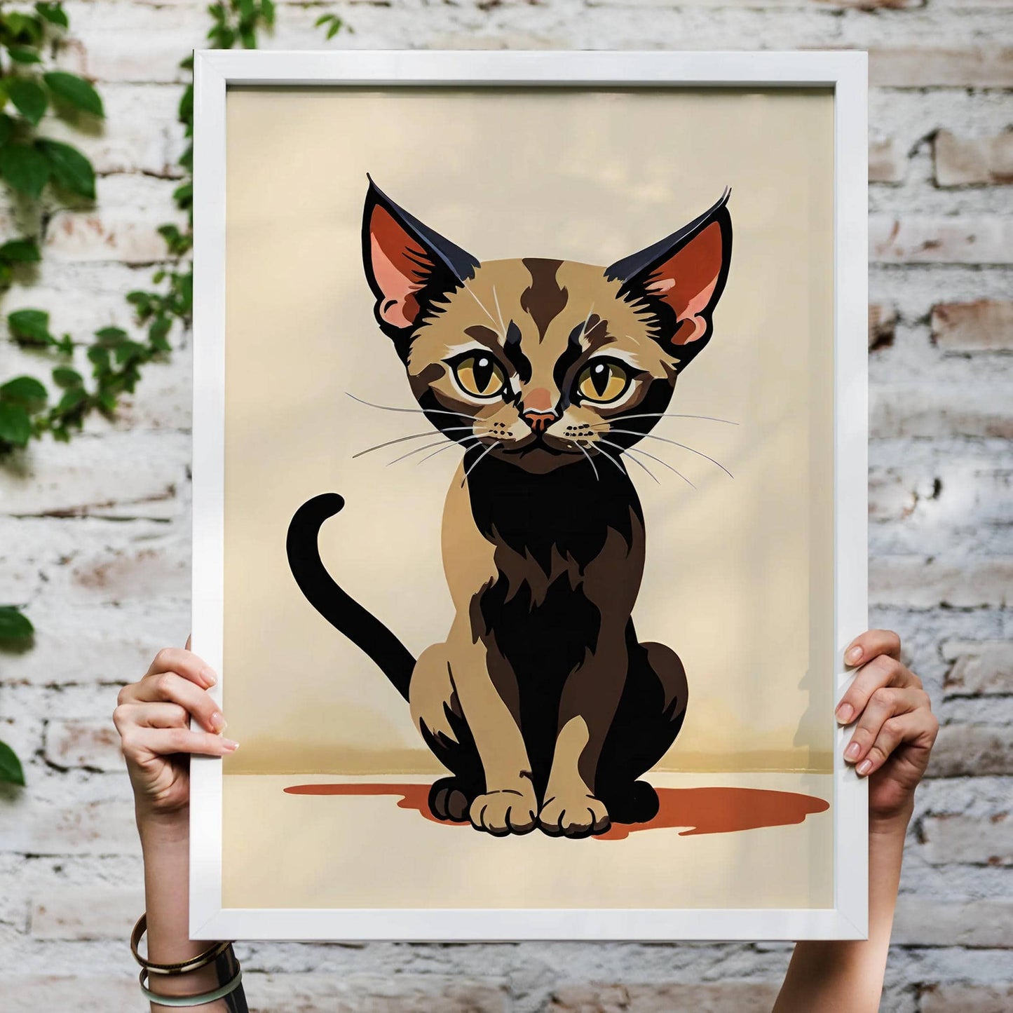 Cute Oriental Kitten Art Print