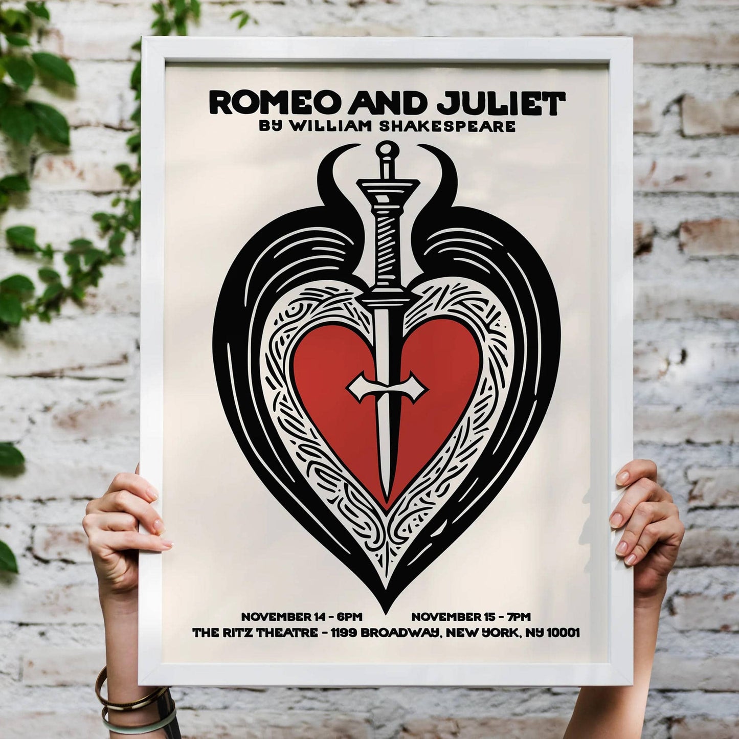 Romeo and Juliet Shakespeare Theater Poster