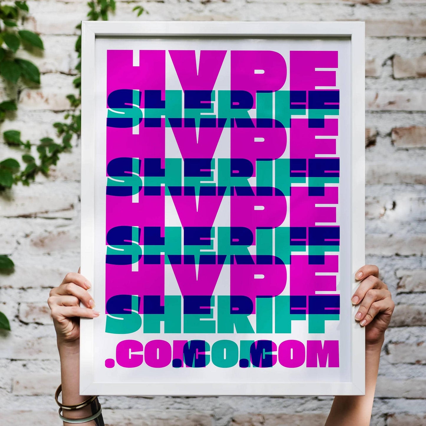 Typographic HypeSheriff Poster - HypeSheriff