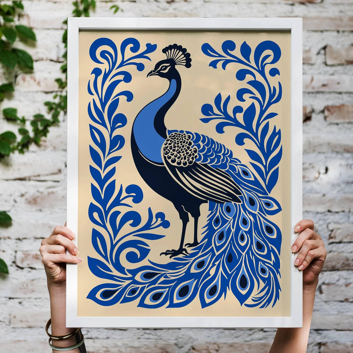 Blue Peacock Wall Art Print 2025 - HypeSheriff