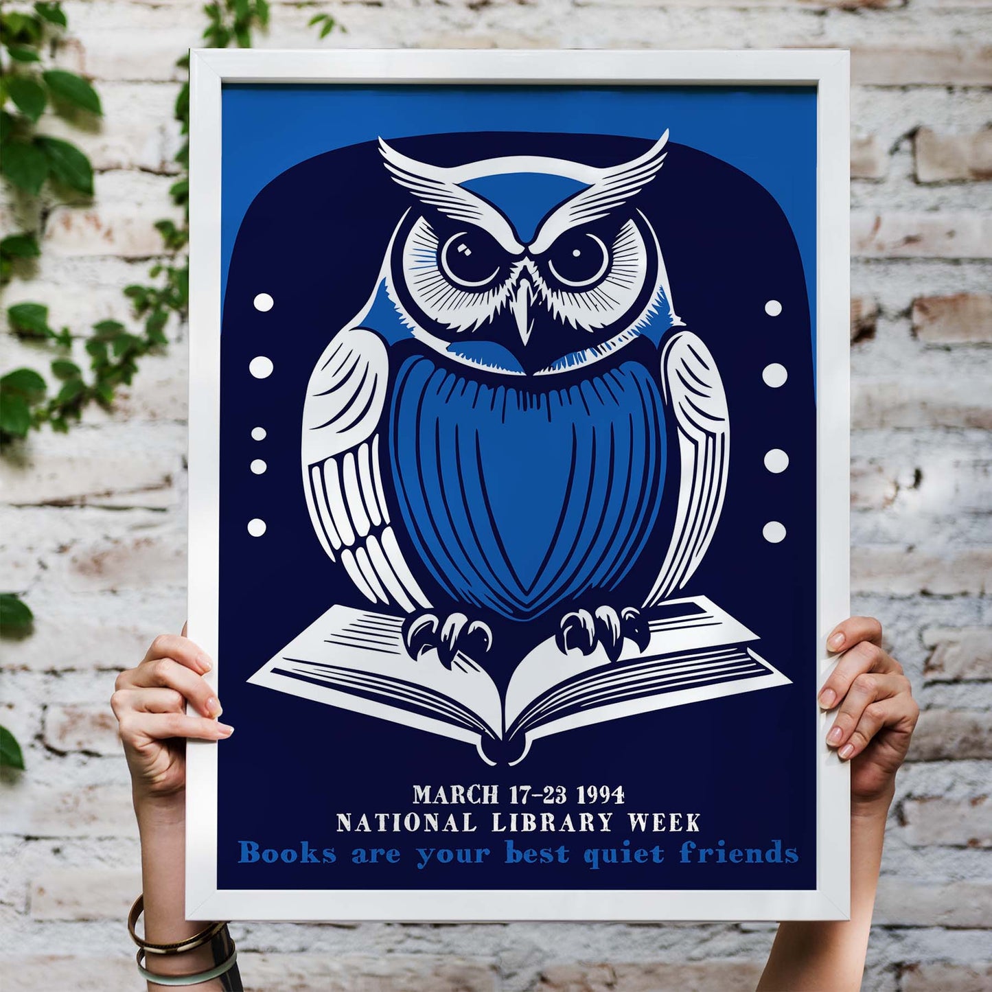 Wise Owl Reading Poster Print