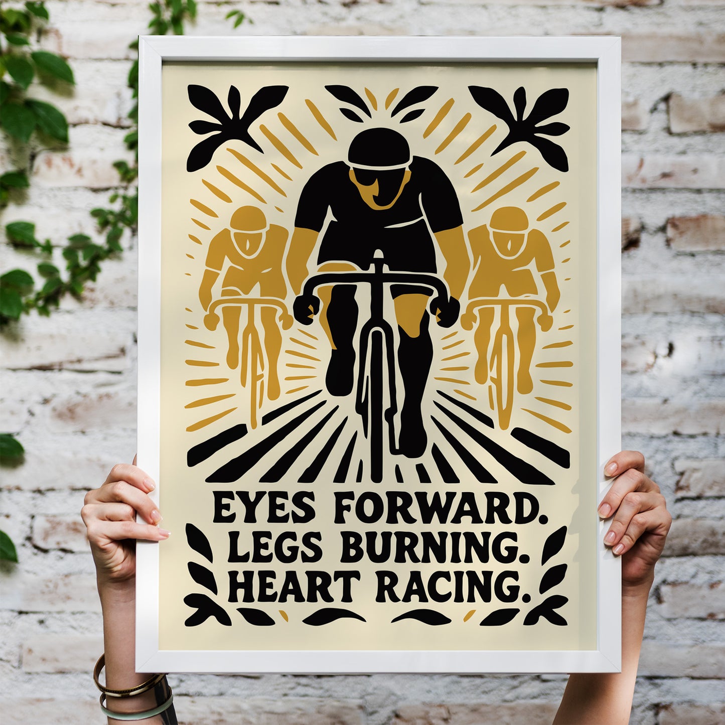 Cycling Motivation Retro Poster