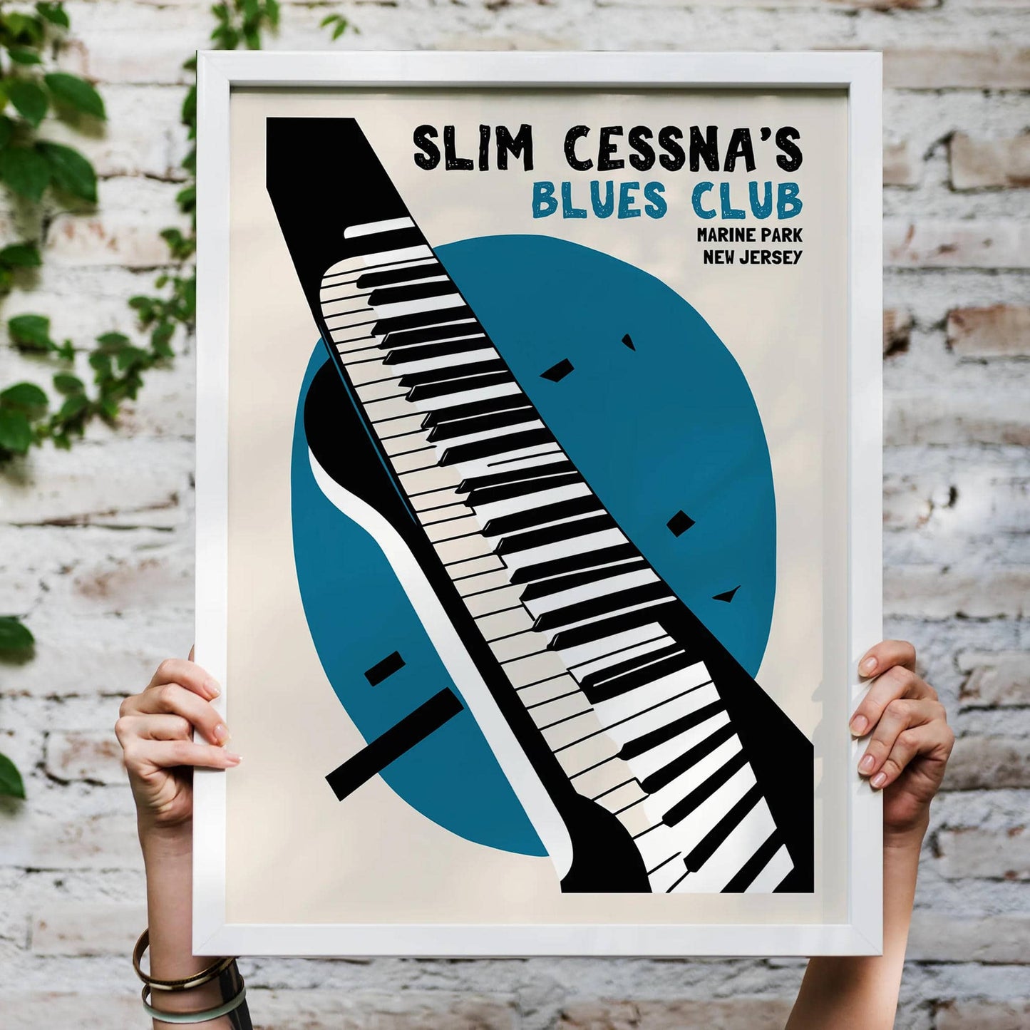 Vintage Blues Club Advertising Poster Print - HypeSheriff
