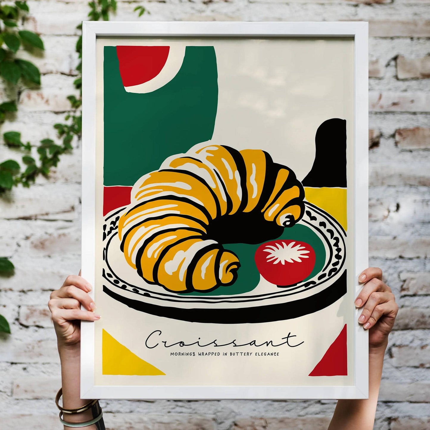 Croissant Retro Wall Art Poster - HypeSheriff