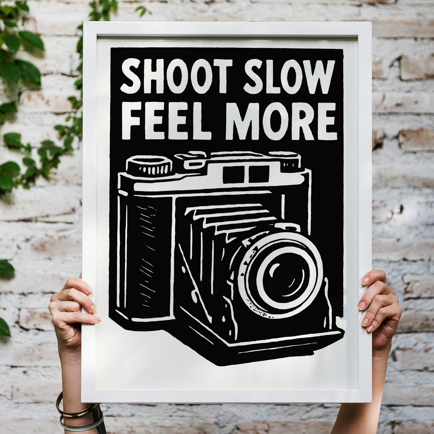Shoot Slow Feel More Photography Poster