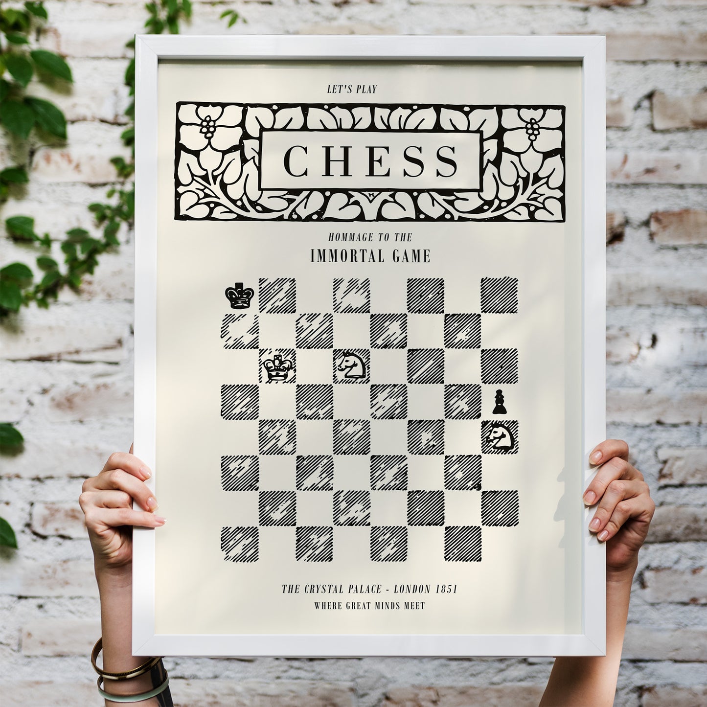 Chess Immortal Game London 1851 Poster