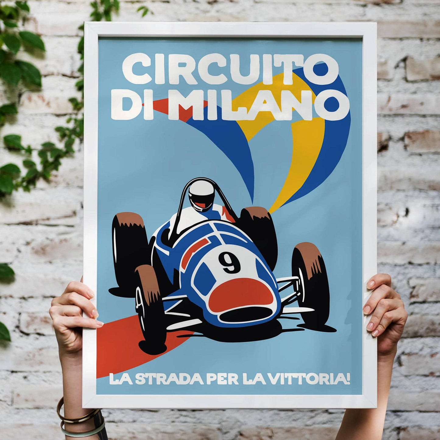 Circuito Di Milano Vintage Racetrack Poster