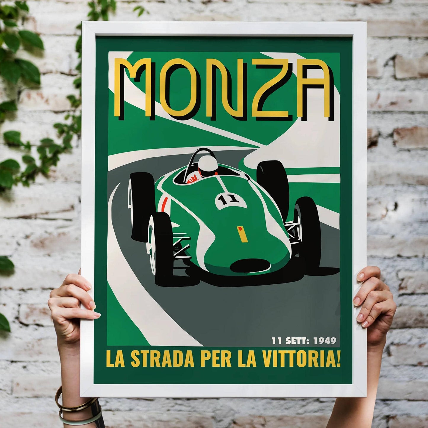 Monza Racetrack Vintage Poster