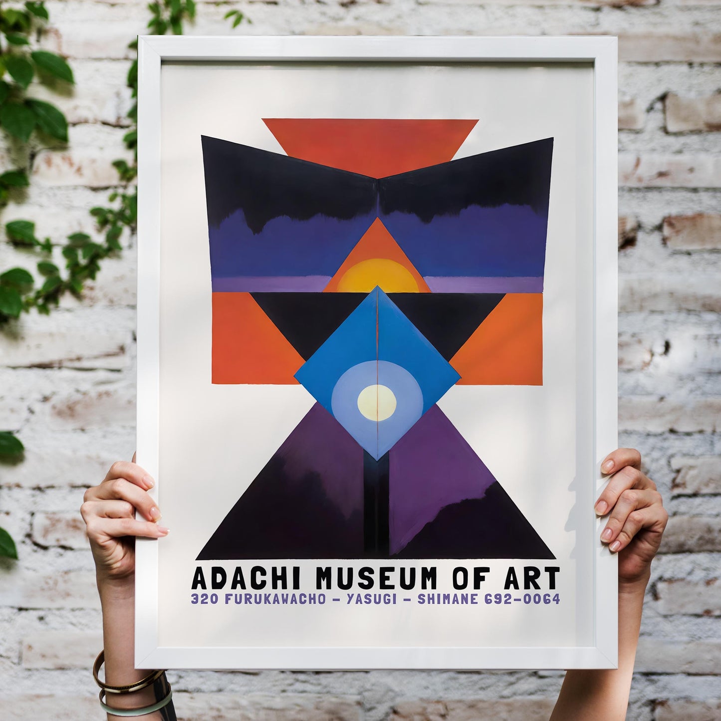 Adachi Geometric Sunset Poster