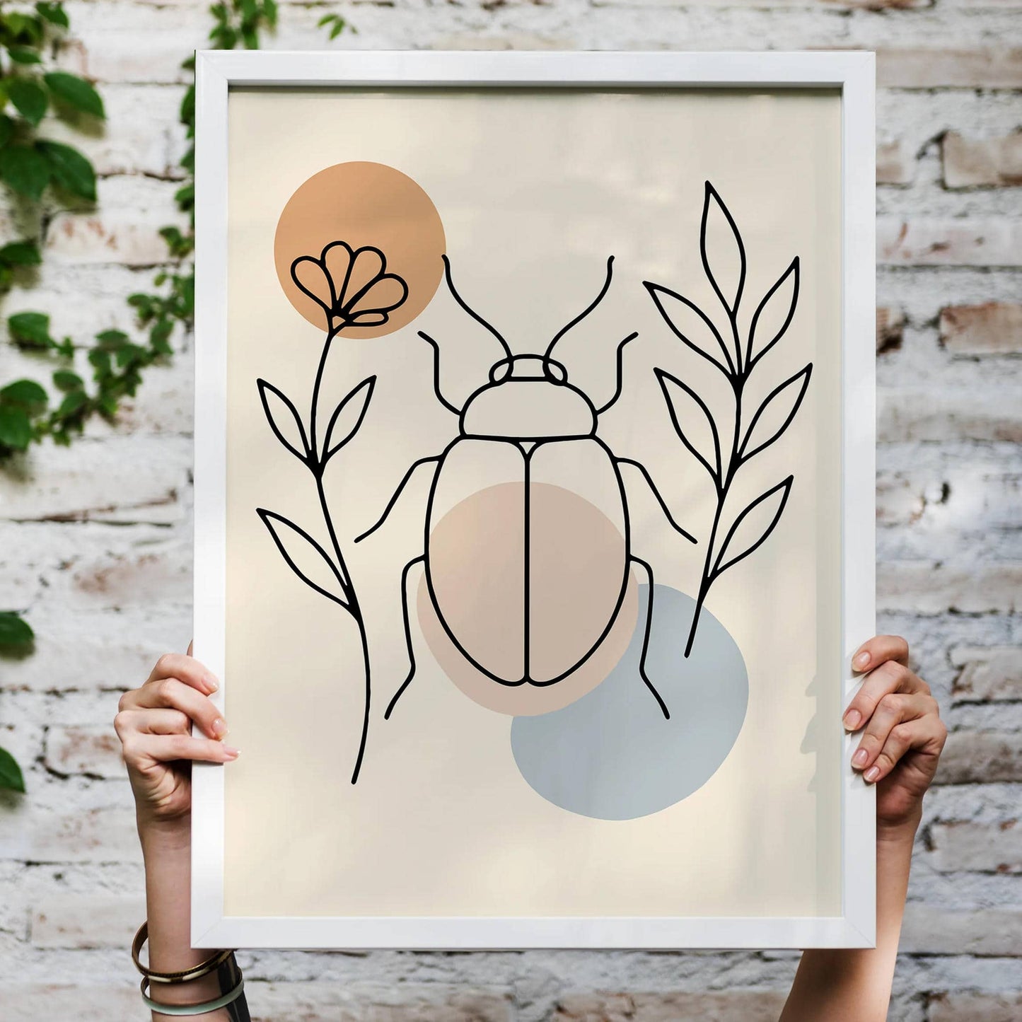 Line Art Bug Poster - Modern Nature Art Print