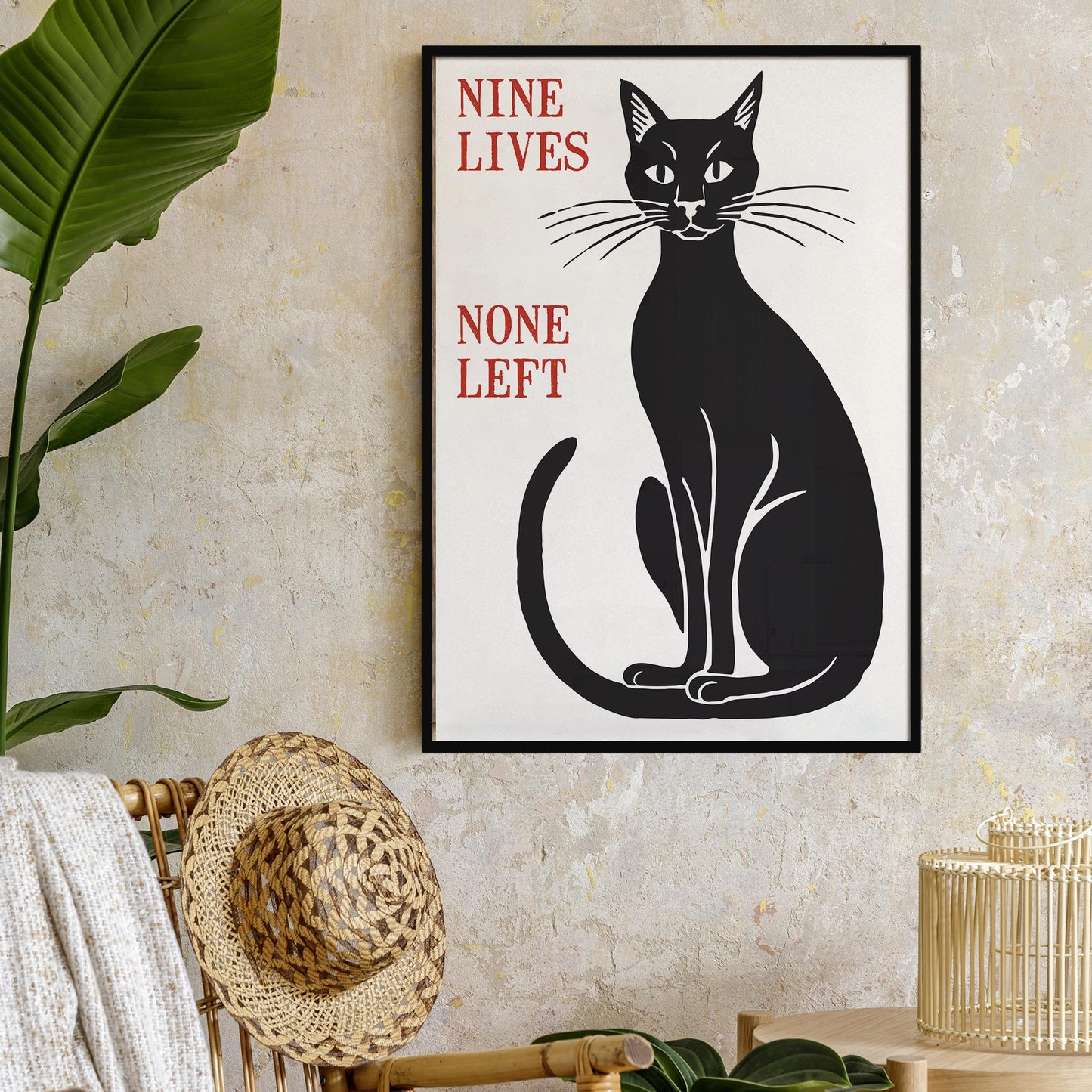 Nine Lives Cat Poster