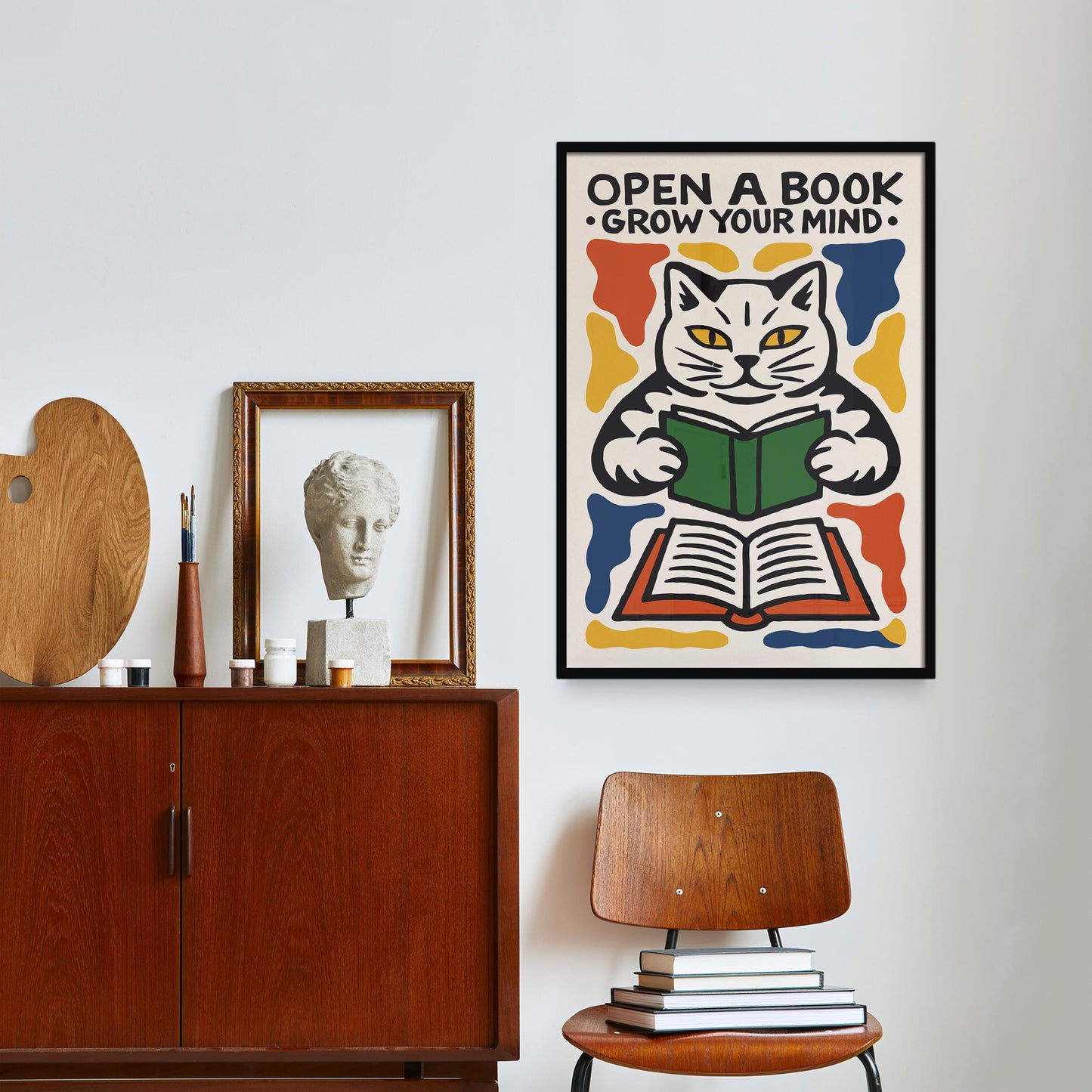 Open A Book Grow Your Mind Poster