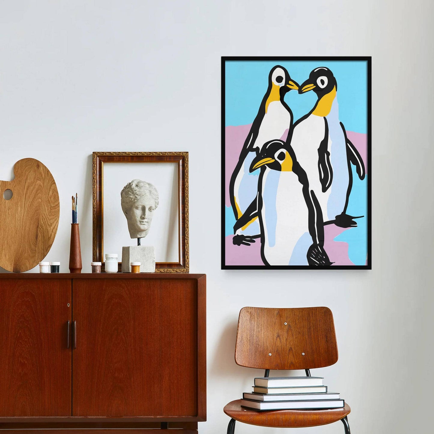 Cute Penguins Art Print - HypeSheriff