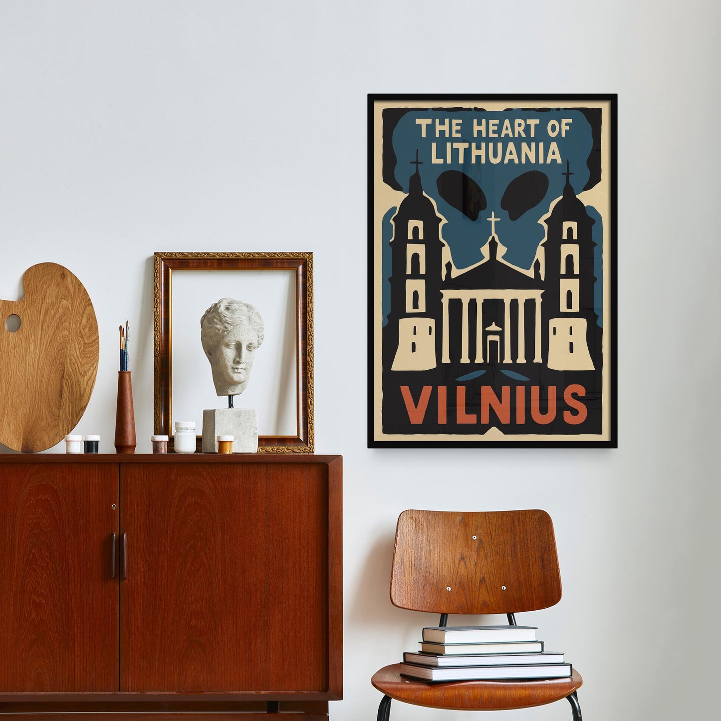 Vilnius City Landmark Poster