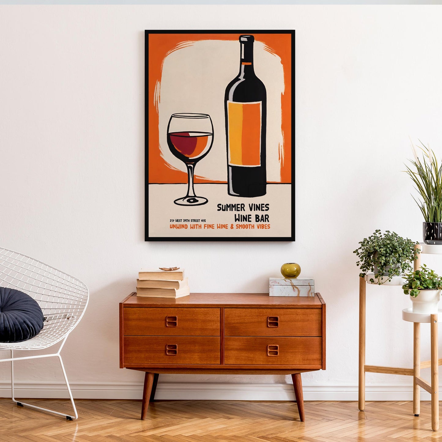 Summer Vines Wine Bar Poster Print
