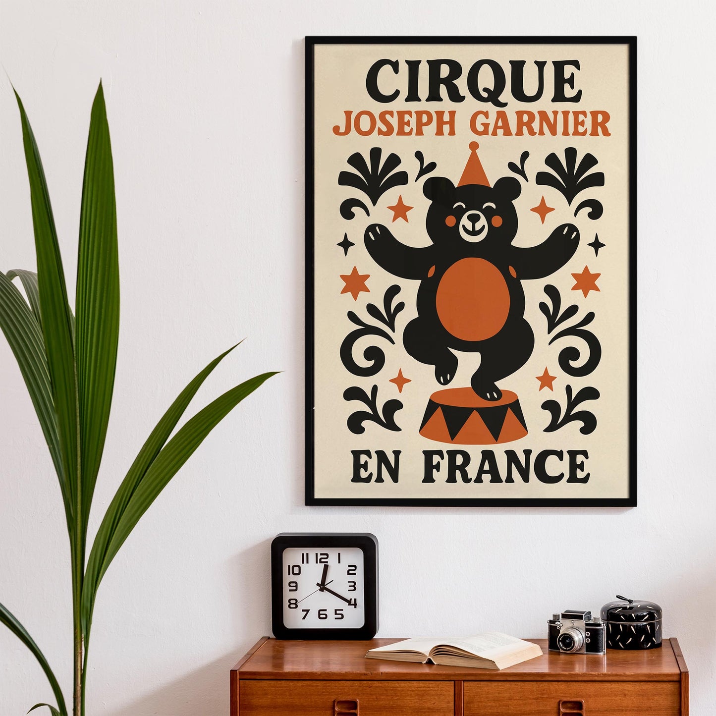 French Circus Bear Poster