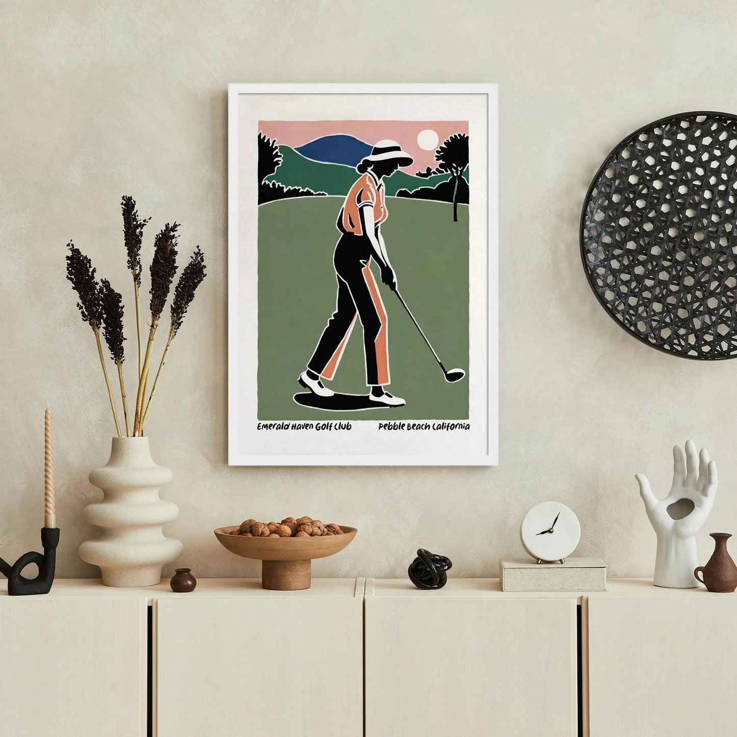 Retro Golf Club Pebble Beach Poster
