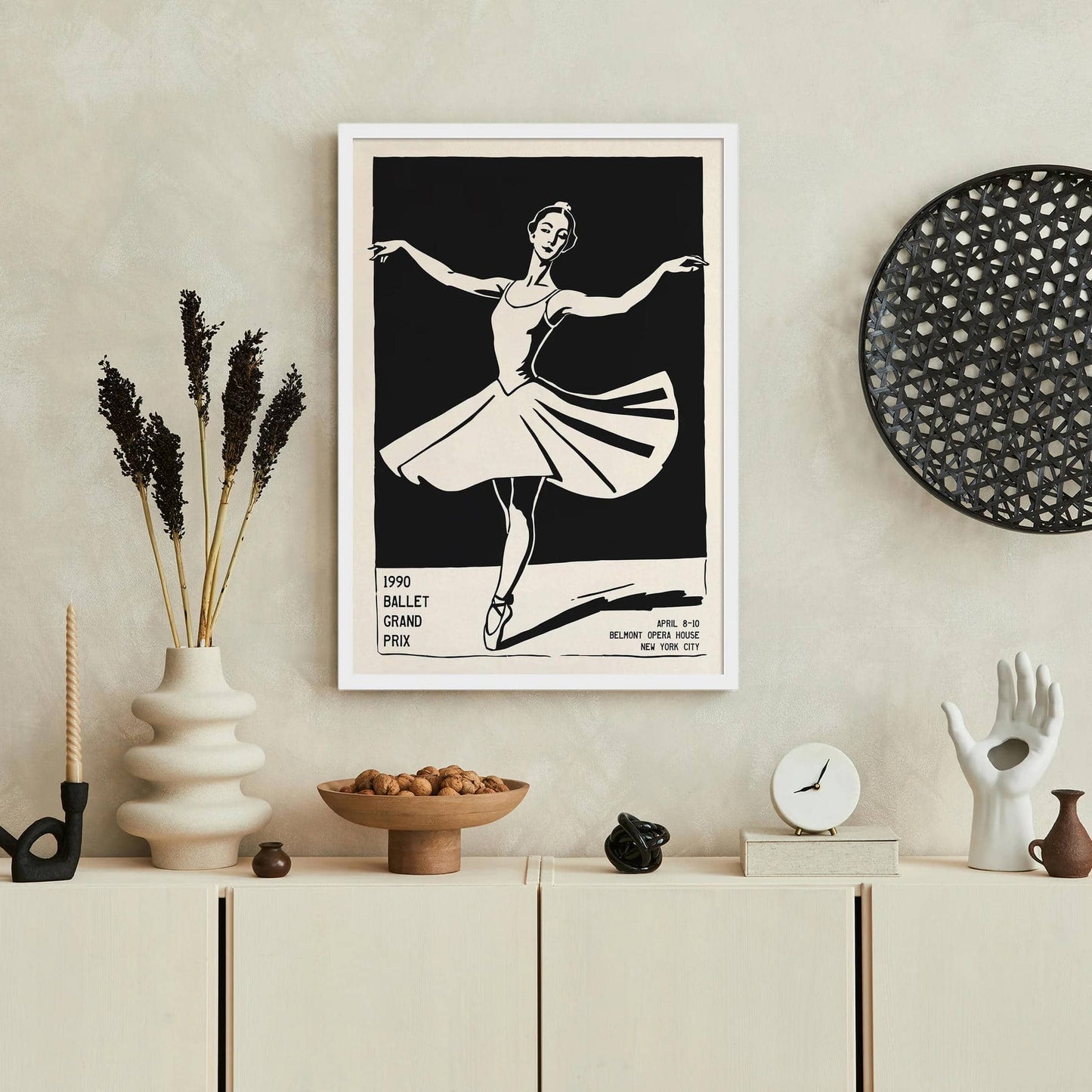 Retro Ballet Grand Prix Poster Print - HypeSheriff