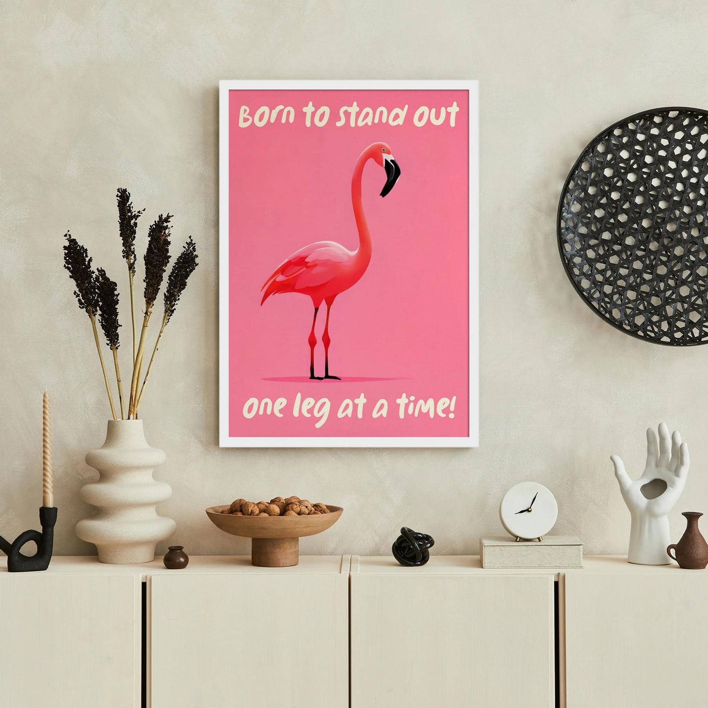Motivational Flamingo Poster - HypeSheriff