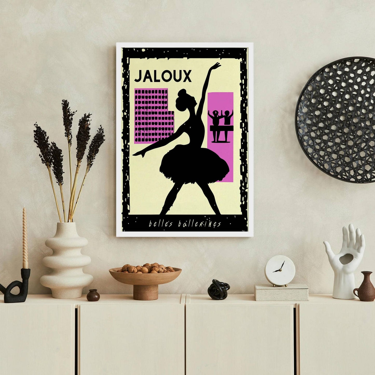 French Ballerina Retro Poster Print - HypeSheriff