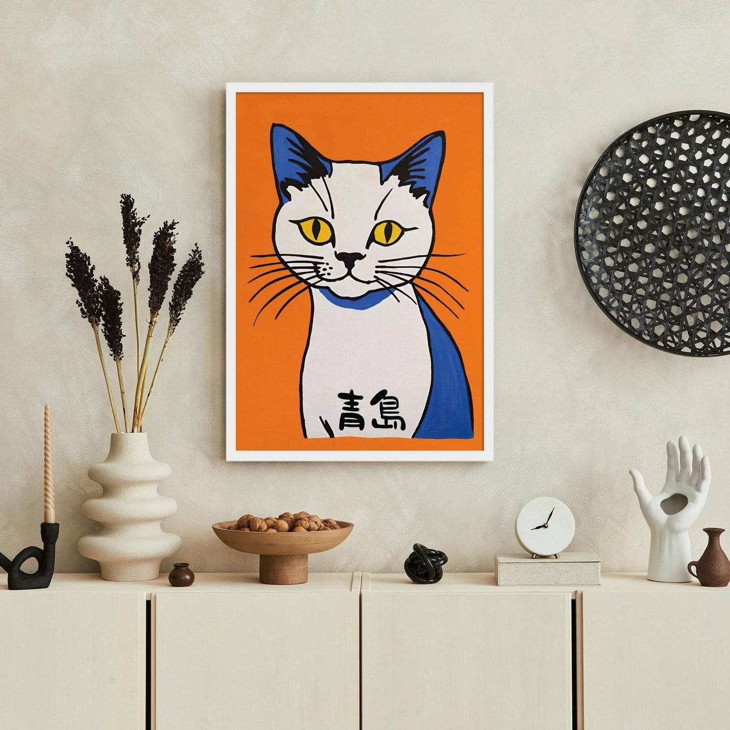 Japanese Cat Art Print