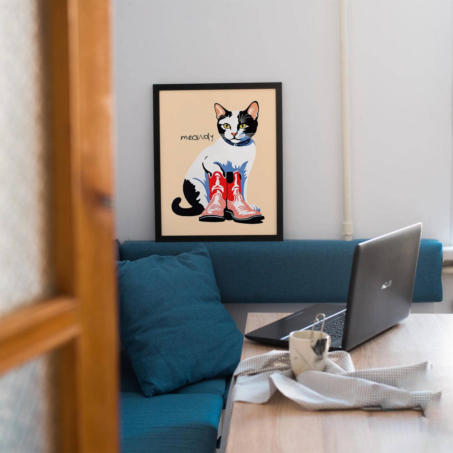 Meowdy - Cute Cat Poster - HypeSheriff