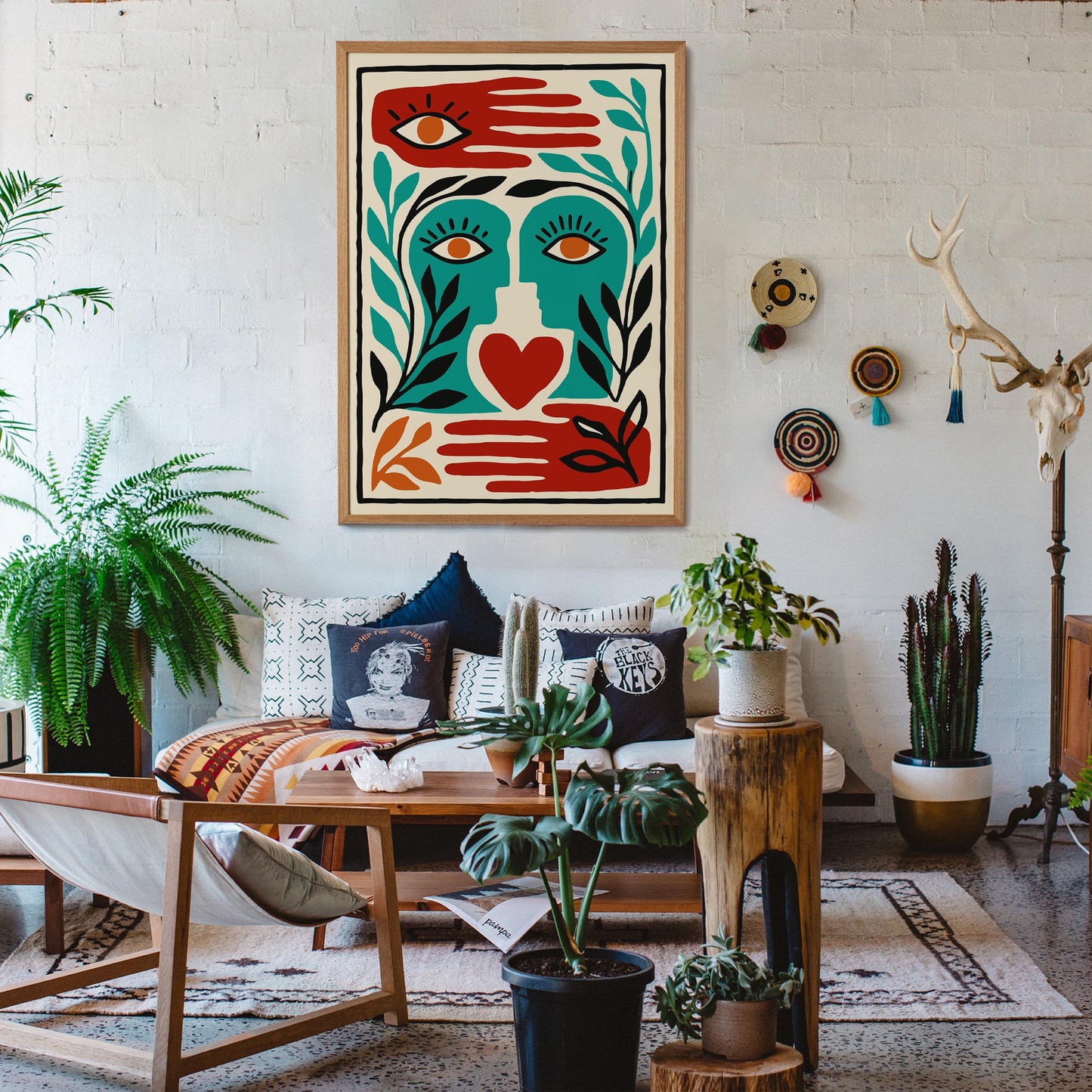 Surreal Face Poster - Abstract Portrait Wall Art Print