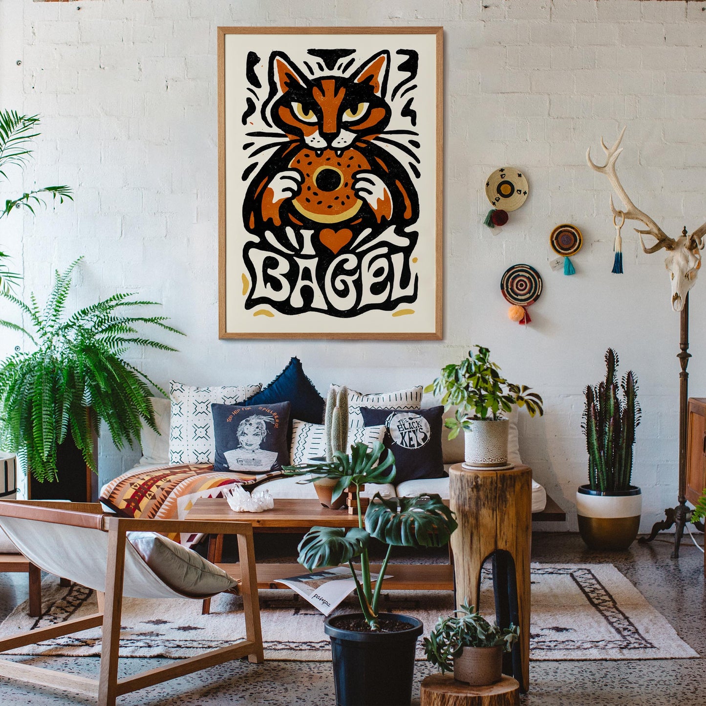 Bagel Cat Poster Print