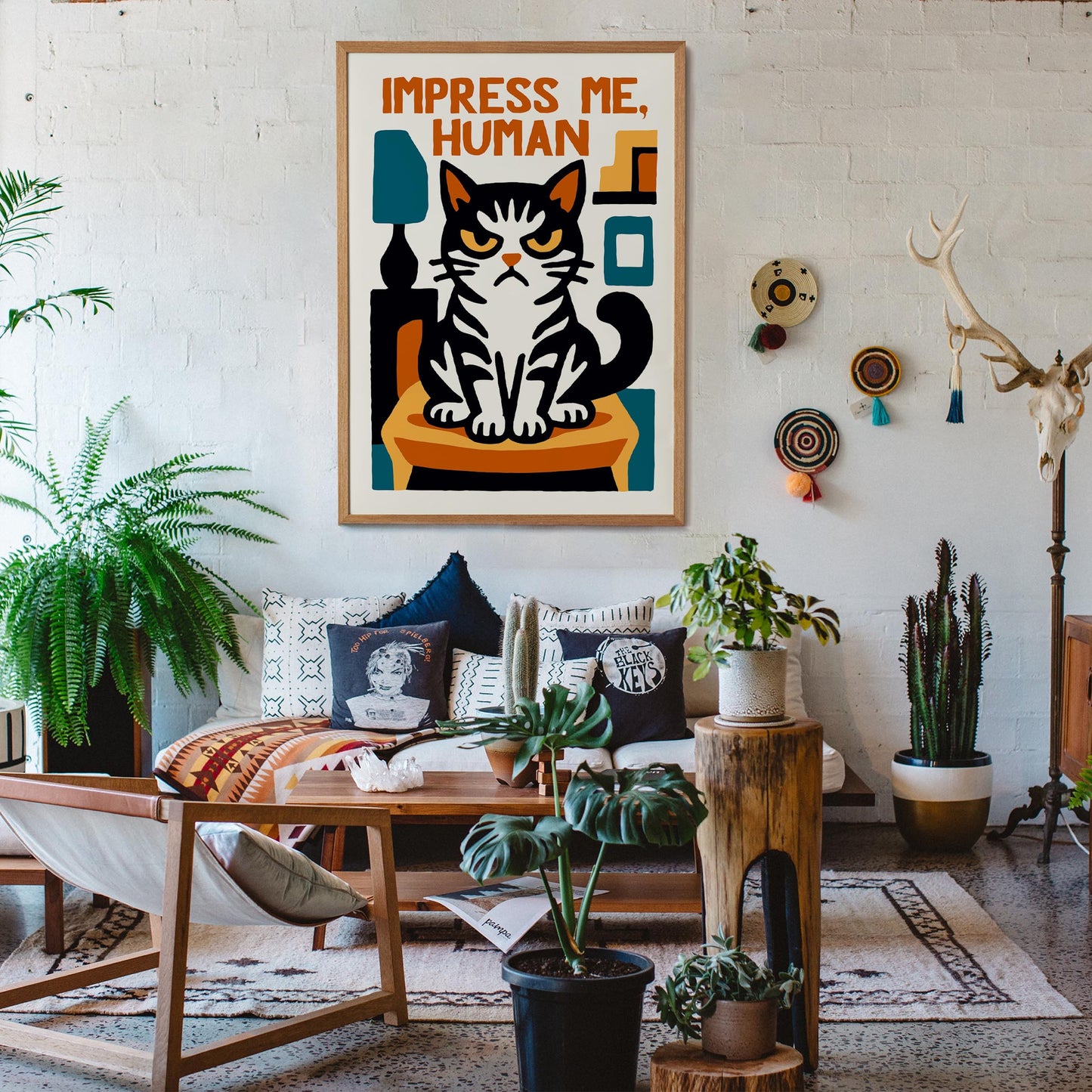 Impress Me Human Cat Poster